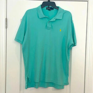 Polo Ralph Lauren 100% Cotton Mint Green Polo Size Large